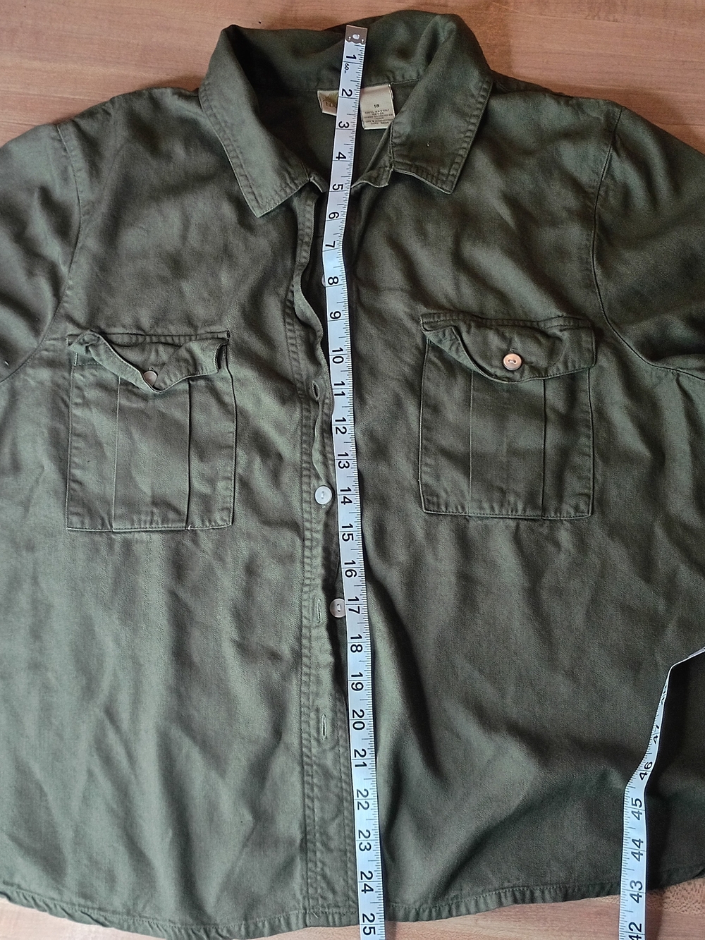 Islander Olive Green Casual Button-Down Shirt